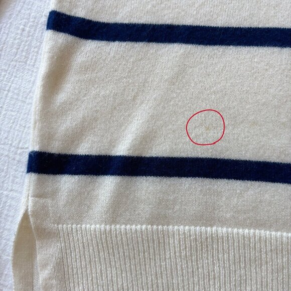 Vineyard vines cashmere sweater striped white blue - Picture 11 of 11